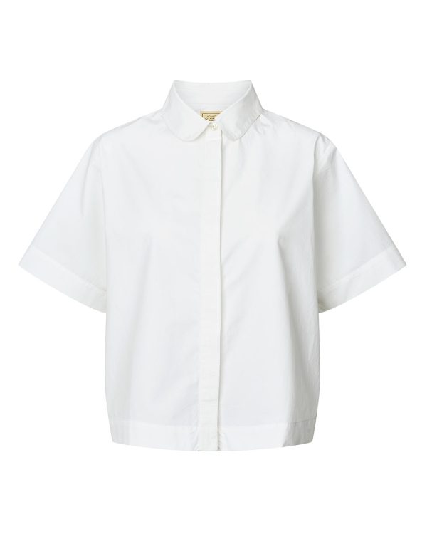 ELENA vit kortärmad skjorta från Gai Lisva hos Cobosabi