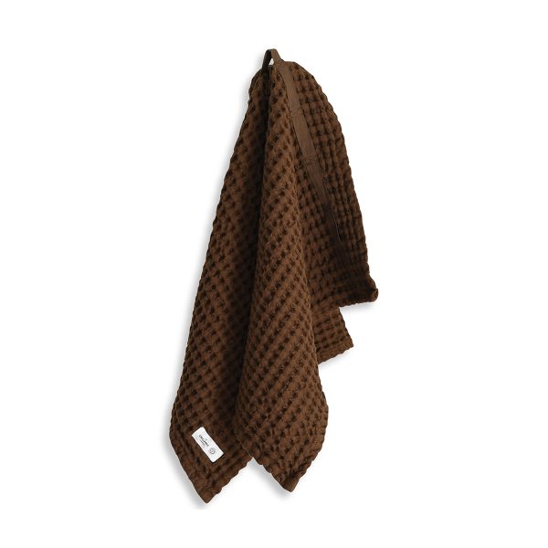 Big Waffle handduk i färgen Teak av ekologisk bomull från The Organic company hos Cobosabi