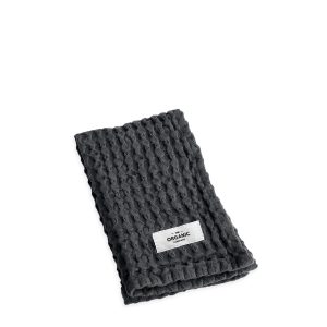 Big Waflle tvättlapp Dark grey i ekologisk bomull från The Organic Company