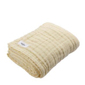 FINE badlakan Pale yellow av 3 lager bomullsmuslin från The Organic Company hos Cobosabi