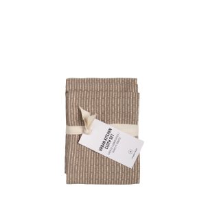 Liten disktrasa set (3 st) av ekologisk bomull GOTS Clay stone från The Organic Company hos Cobosabi