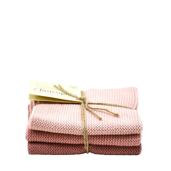 Stickade disktrasor 3-pack smokey rose kombi från Solwang Design