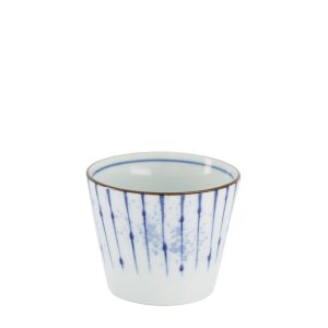 Japansk kopp Fukizumi blå vit från Tokyo Design Studio