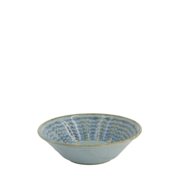 Skål Koshoku Marche blå ränder från Tokyo Design Studio