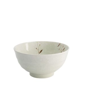 Ramenskål Shirayuki beige med körsbärsblommor från Tokyo Design Studio