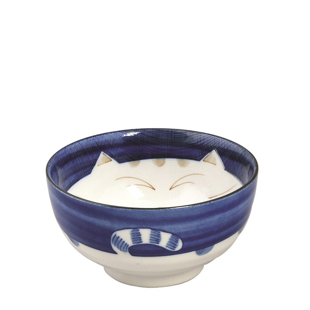 Kawaii skål katt blå från Tokyo Design Studio