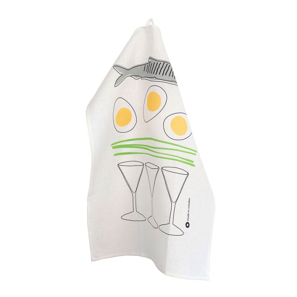 Kökshandduk sill och ägg från Rotor