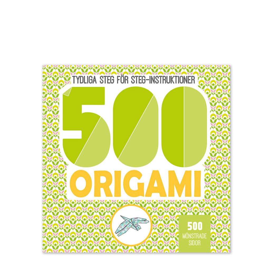 Bok 500 Origami med papper och instruktioner för hur du viker origami.