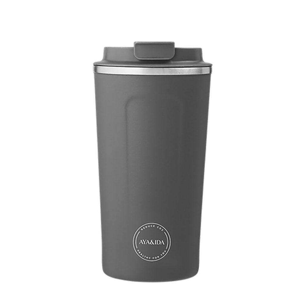 CUP2GO Dark grej termosmugg 500ml i metall från AYA&IDA hos Cobosabi