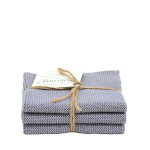 Stickade disktrasor 3-pack stålgrå från Solwang Design