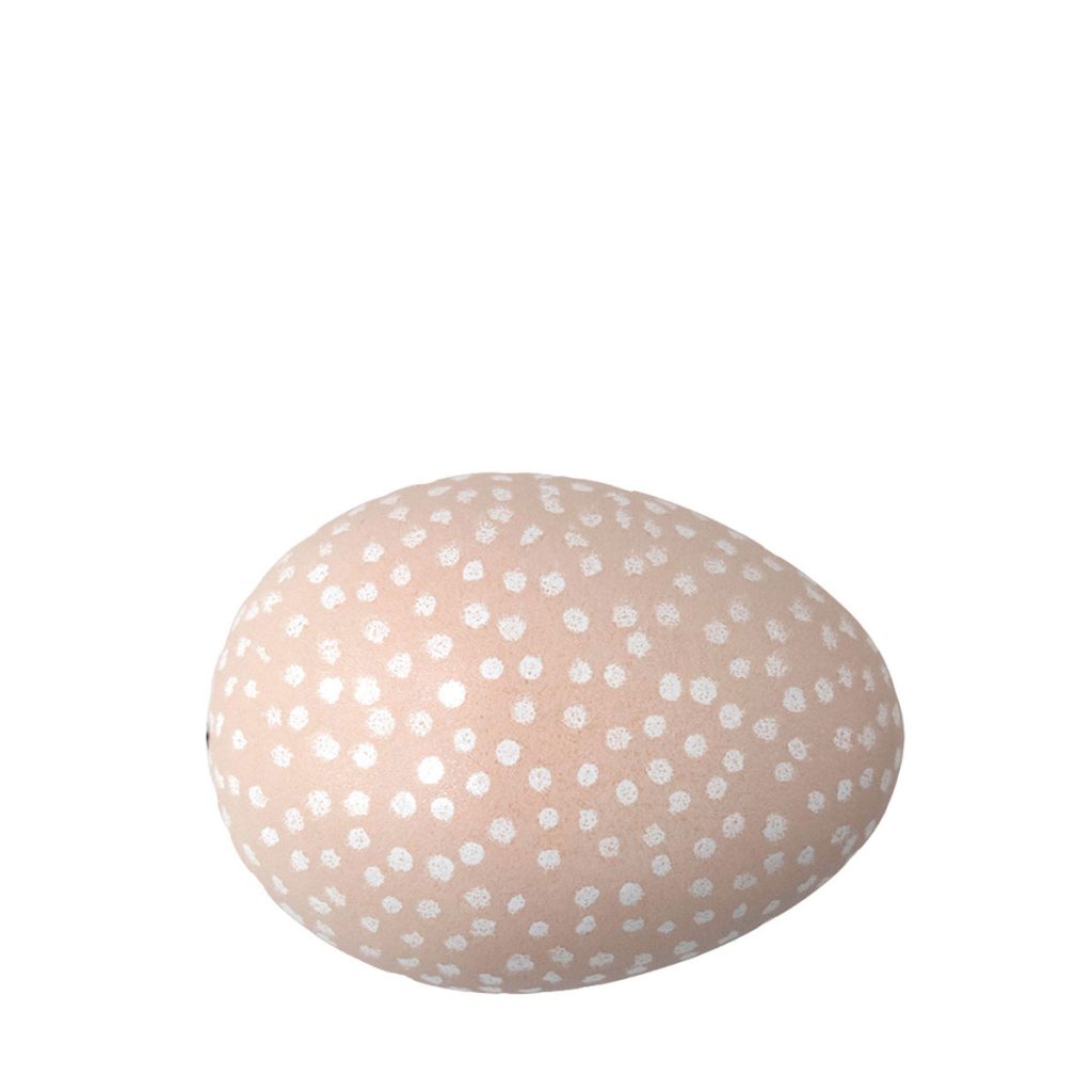 Ägg prick mini rosa/vit från Paradisverkstaden