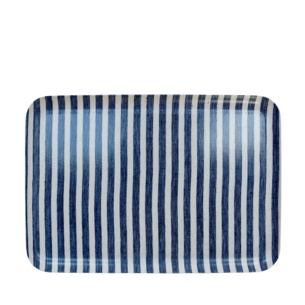 Bricka Blå och vit randig large från Fog Linen Work hos Cobosabi