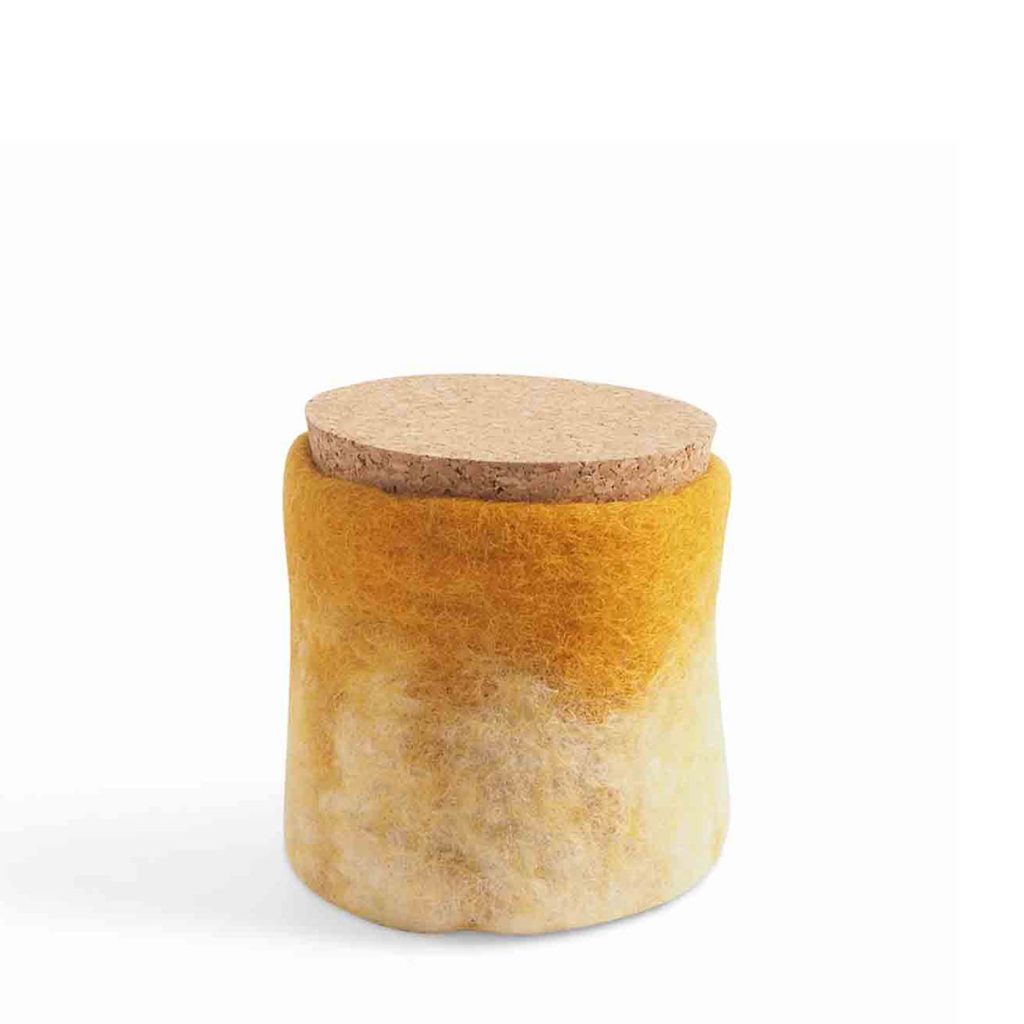 Burk av ull mustard från Aveva