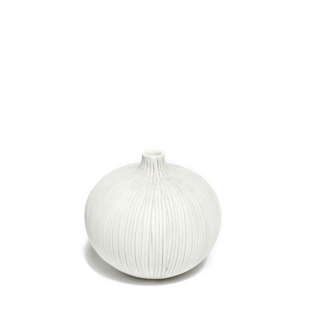 Liten rund vas Bari small grey från Lindform hos Cobosabi