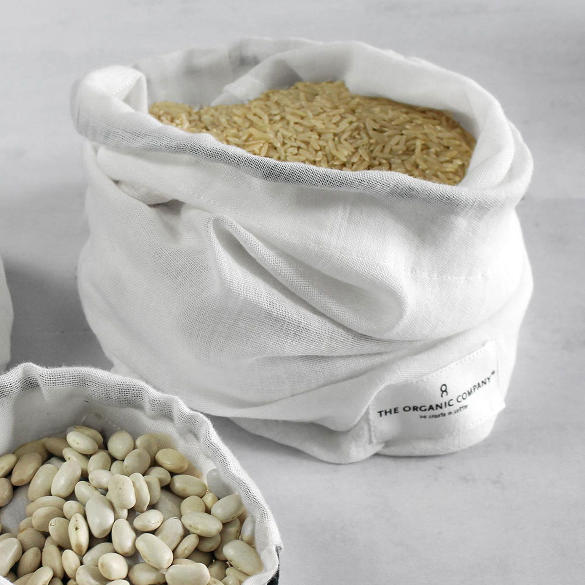 Frukt & gönsakspåse vit large