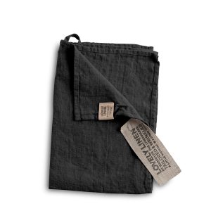 Lovely gästhandduk mörkgrå i linne från Lovely Linen
