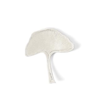 Ginkgoblad vit av keramik från Aveva