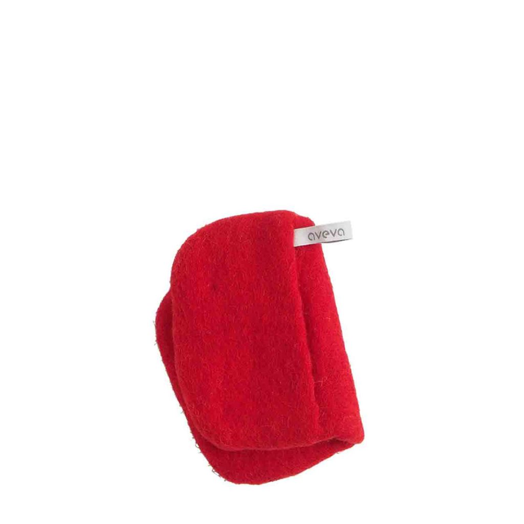 Grytlapp röd av ull från Aveva