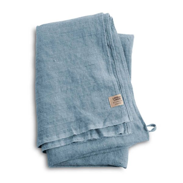Badlakan Lovely Hamam dusty blue I linne från Lovely Linen
