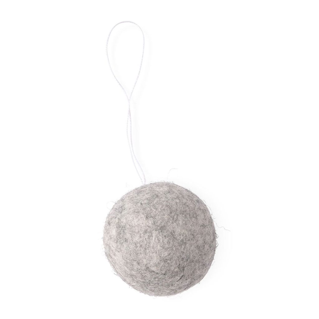 Julpynt Little hangings kula grå av ull från Aveva