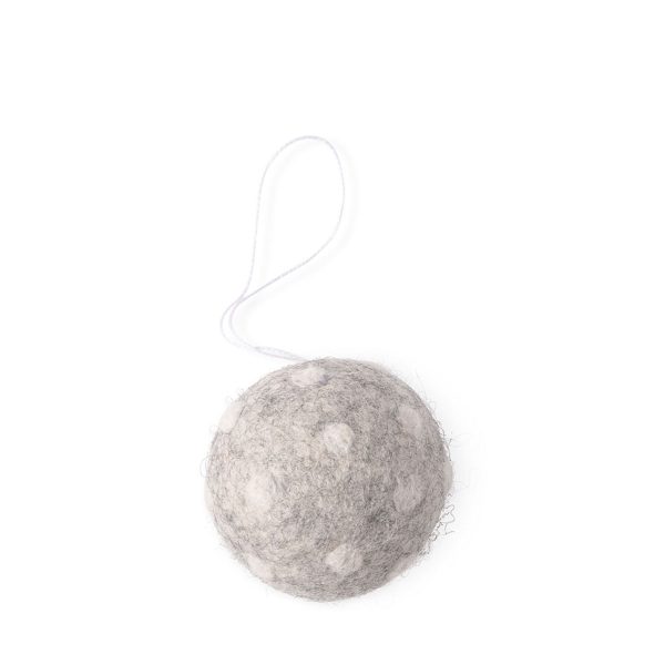 Julpynt Little hangings kula grå/vit i ull från Aveva