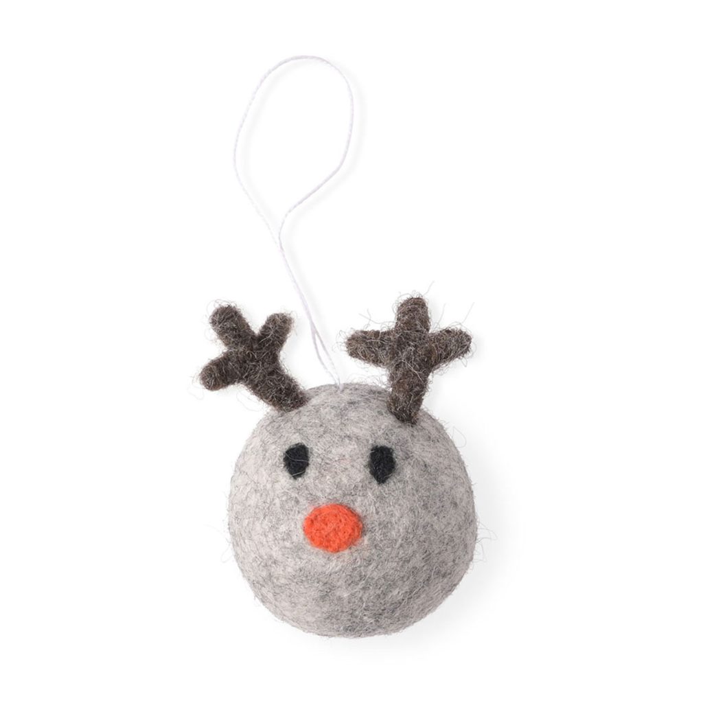 Little hangings ren grå av ull från Aveva