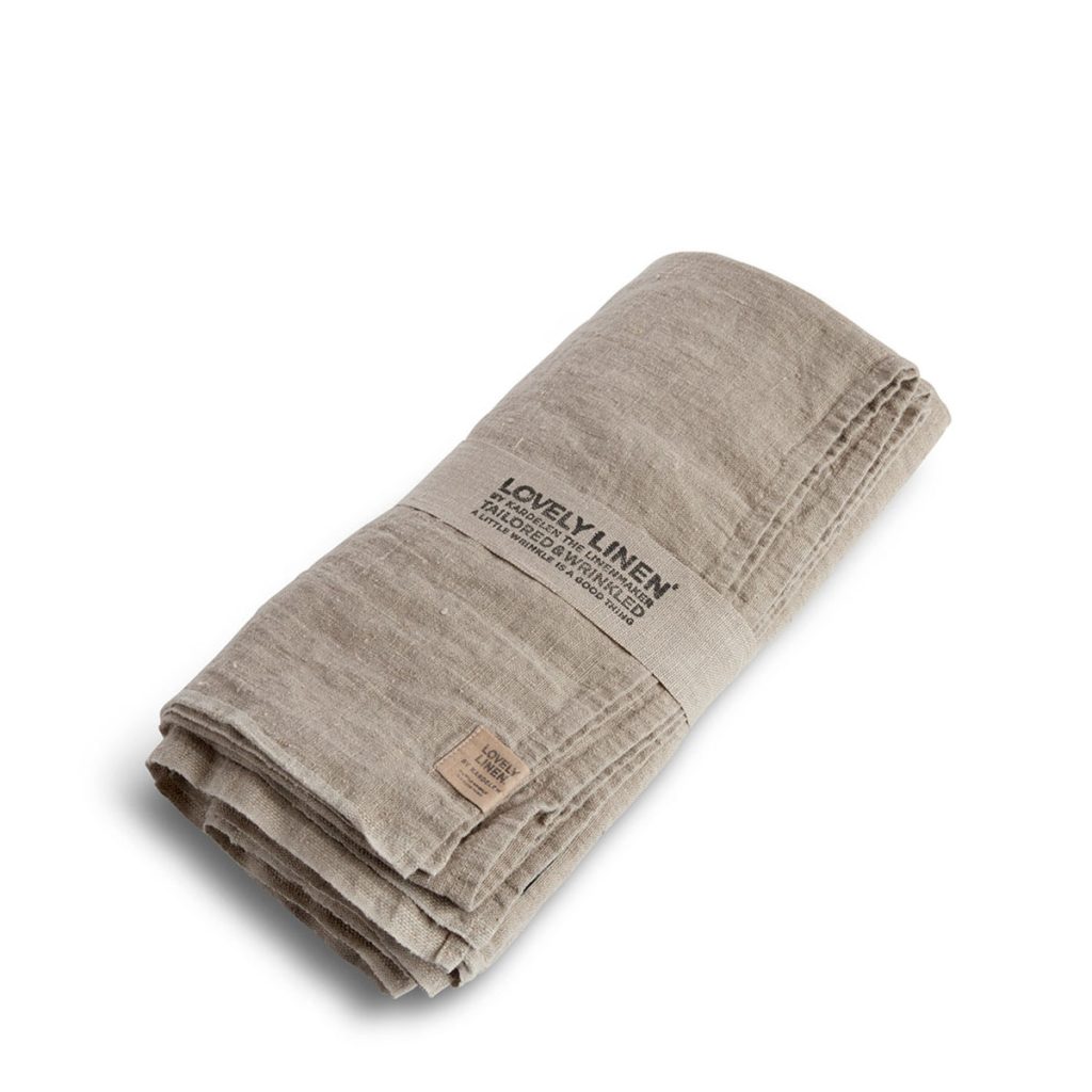 Lovely linneduk natur 100x100