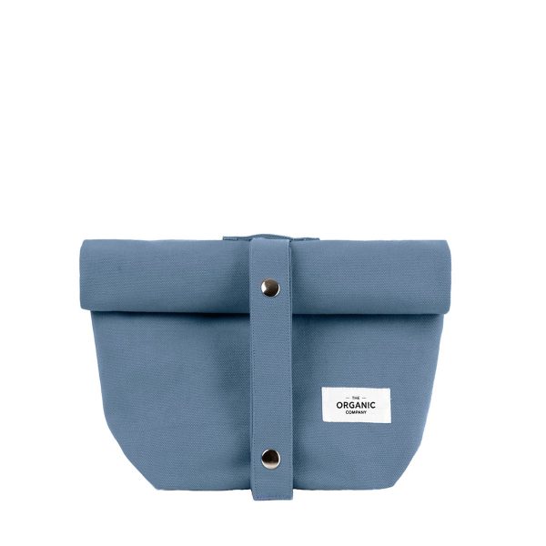 Lunch bag grey blue ekologisk bomull från The Organic Company