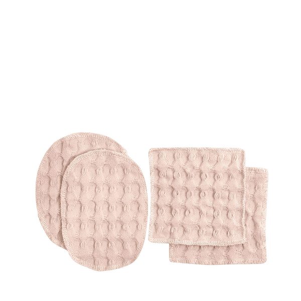 Big Waffle makeup pads rosa av ekologisk bomull från The Organic Company