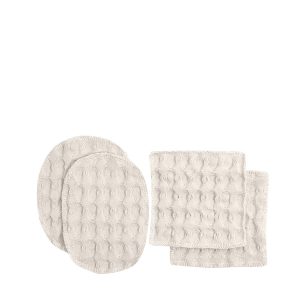 Big Waffle makeup pads stone av ekologisk bomull från The Organic Company