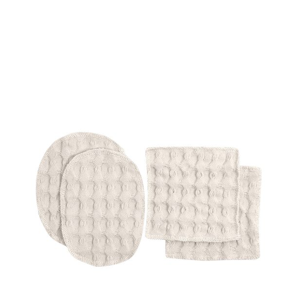 Big Waffle makeup pads stone av ekologisk bomull från The Organic Company