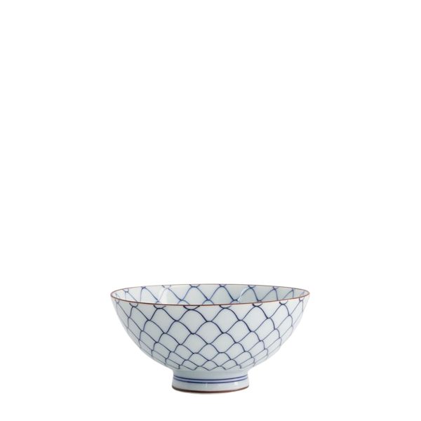 Skål Mesh i serien mixed bowls blå/vit från Tokyo Design Studio