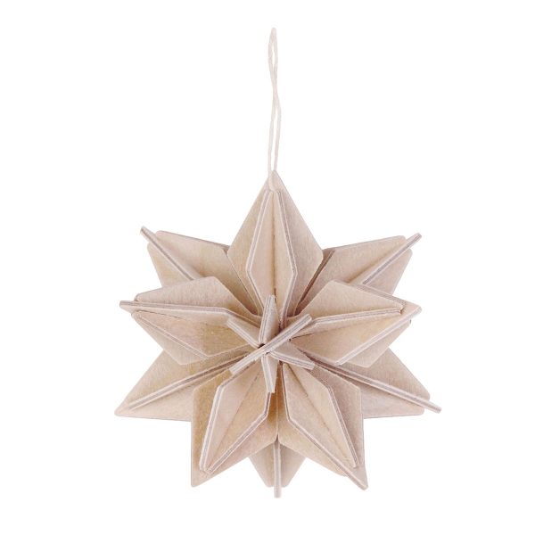 Stjärna 10 cm large natur av trä från Lovi, pyssel