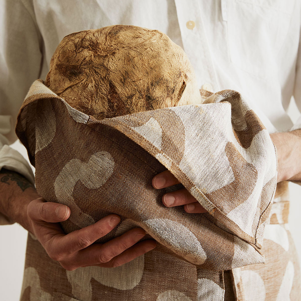Brödpåse Udon, brun, linne - Bild 2