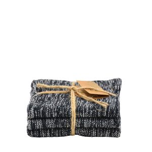 Stickade disktrasor 3-pack svart/natur från Solwang Design