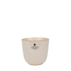 Kopp liten Morgon grå blank creme från Paradisverkstaden
