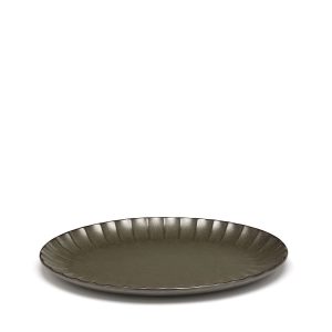 Tallrik oval INKU S green från Serax