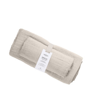 FINE handduksset, handduk och badlakan, Stone i ekologisk bomull från The Organic Company