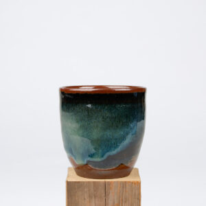 Japansk handgjord Tekopp Hagi ware av keramikern Seigan Yamane