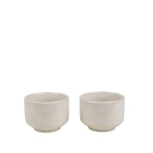 Japansk sake kopp set Heuge i vit glasyr från Chips Inc