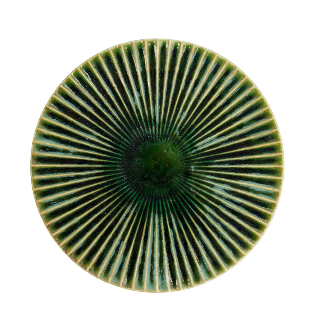 Japansk tallrik Mino Craft grön