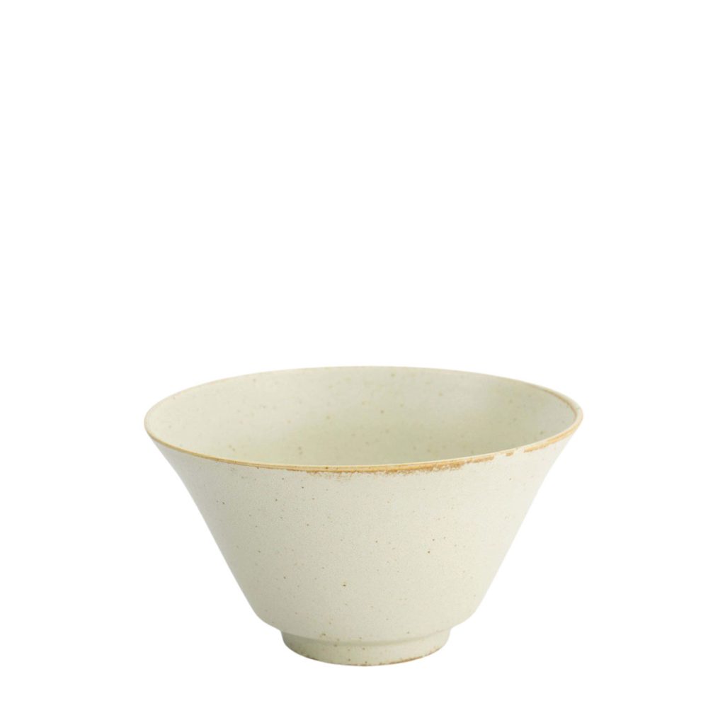 Hög skål Umizuna Beige i japanskt porslin