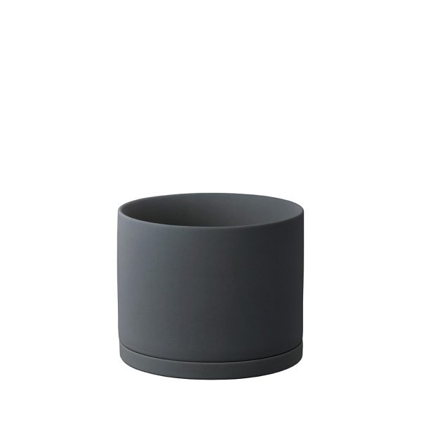 Kruka PLANT POT 191 dark grey 13,5cm från japanska Kinto