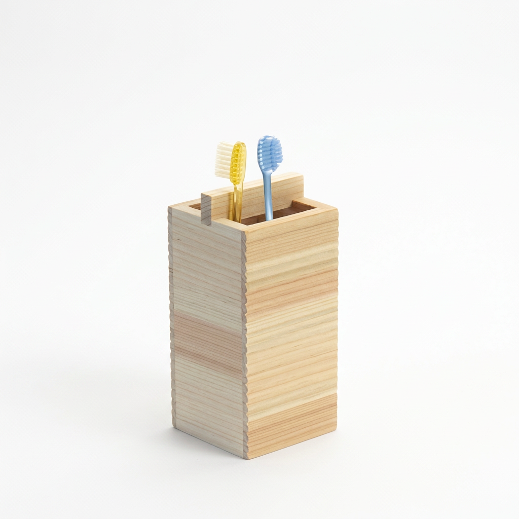 Tandborstställ i hinoki - Bild 3